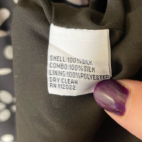 Talbots Pure Silk Floral Polka Dot Dress Sz 14 - Picture 5 of 5